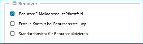 Screenshot: Administration, Benutzereinstellungen