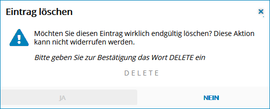 Screenshot: Löschen-Dialog