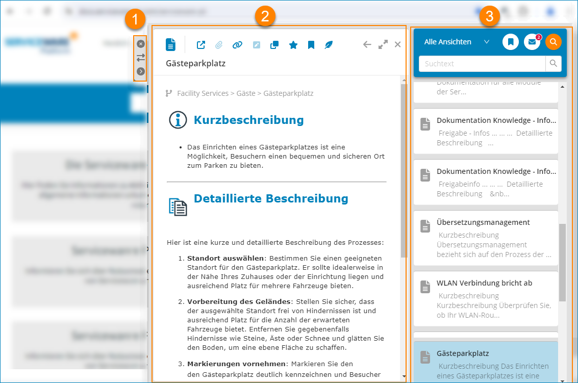 Screenshot: Bedienoberfläche des Knowledge-Integrator