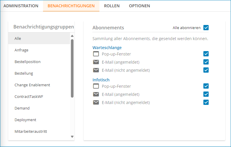 Screenshot: Benachrichtigungseinstellungen konfigurieren